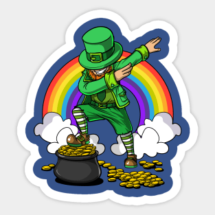 Dabbing Leprechaun Shirt St Patricks Day Gift Dabechaun Sticker